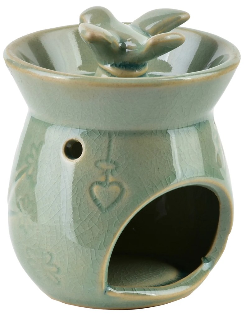Keramická aroma lampa LOSKI 9 cm zelená