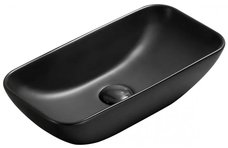 Mexen Klara, umývadlo na dosku 46x23 cm, čierna matná, 21564685