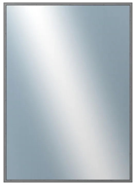 DANTIK - Zrkadlo v rámu, rozmer s rámom 50x70 cm z lišty Hliník šedá drásaná (7269223)