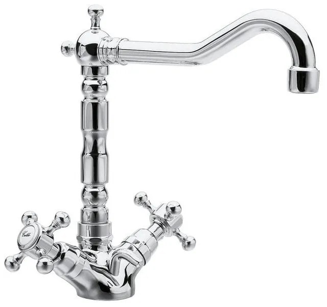 Stojančeková umývadlová batéria v lesklej striebornej farbe Antea – Sapho