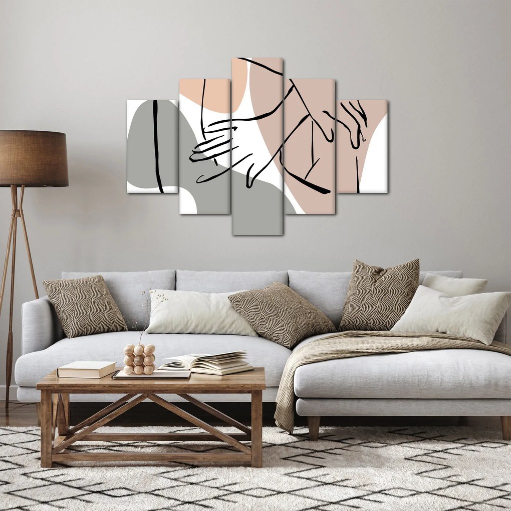Obraz - Woman body line art N⁰2 (150x105 cm)
