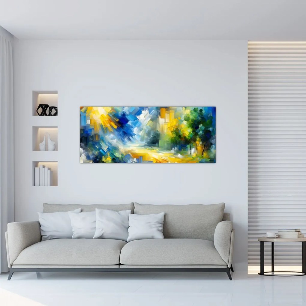 Obraz - Abstraktný slnečný deň (120x50 cm)