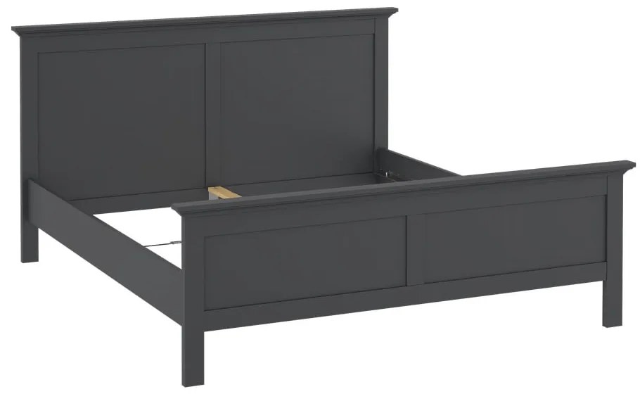 Sivá dvojlôžková posteľ 160x200 cm Paris – Tvilum