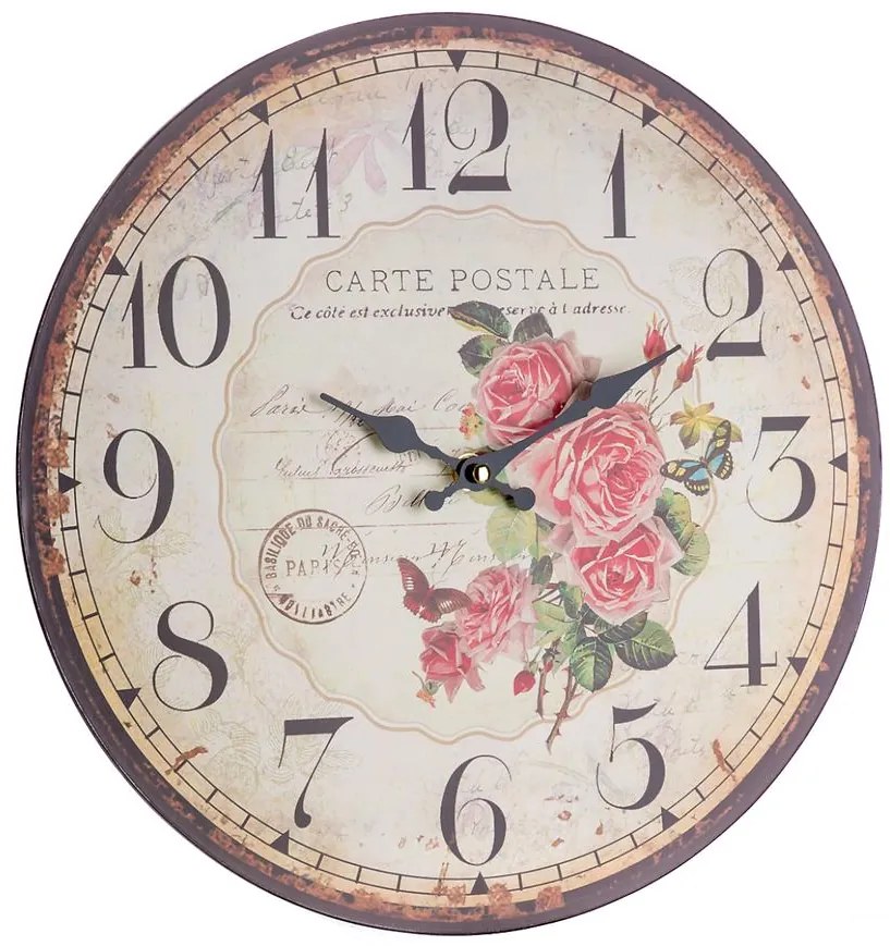 Hodiny CARTE POSTALE 34CM