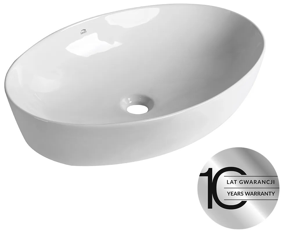 Laveo Desna, umývadlo na dosku 620x415x140 mm, biela lesklá, LAV-VUD_6262