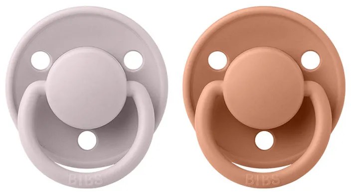 BIBS De Lux cumlíky, kaučuk 2ks - veľkosť 1 - Pink Plum Peach