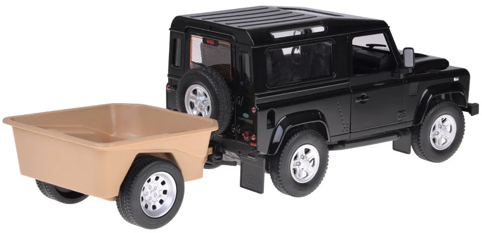 Auto na diaľkové ovládanie Rastar Land Rover Defender 1:14 so svetlami RC0712 Farba: čierna