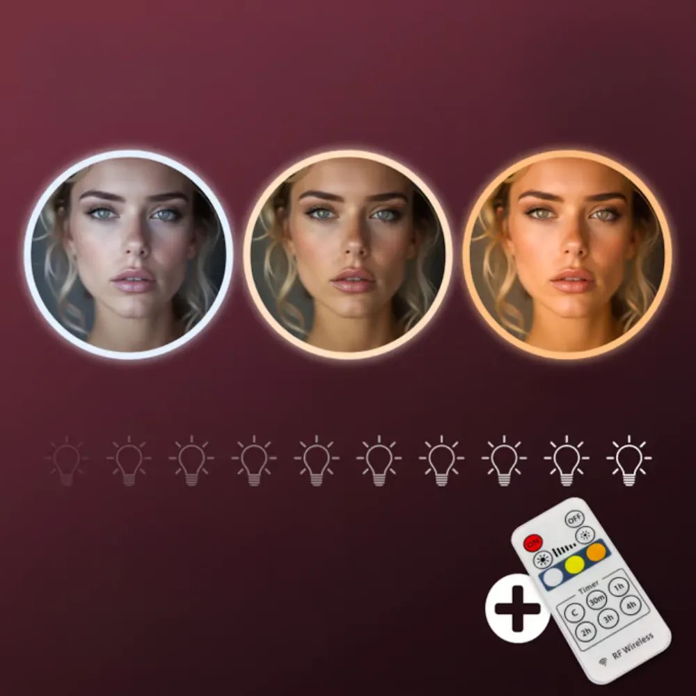 Toaletný stolík JOCELYN s osvetlením, 140x90x40cm, biela Casaria