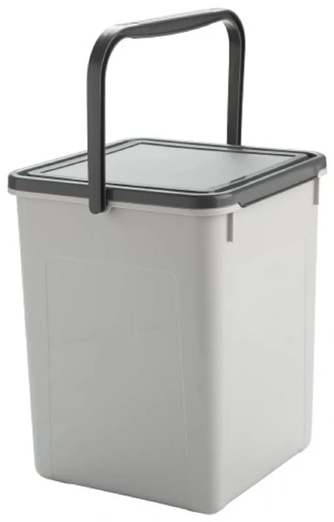 Nádoba na prací prášok, granule alebo bioodpad – 9 l DETERGENT sivý