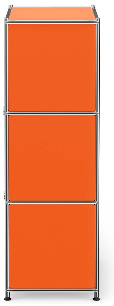 Komoda Kovová komoda »CN3« s výklopnými priečinkami, oranžová