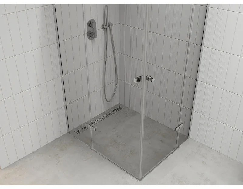 Mexen Roma Duo, sprchovací kút 100 (dvere) x 70 (dvere) cm, 6mm číre sklo, chrómový profil, 854-100-070-02-00