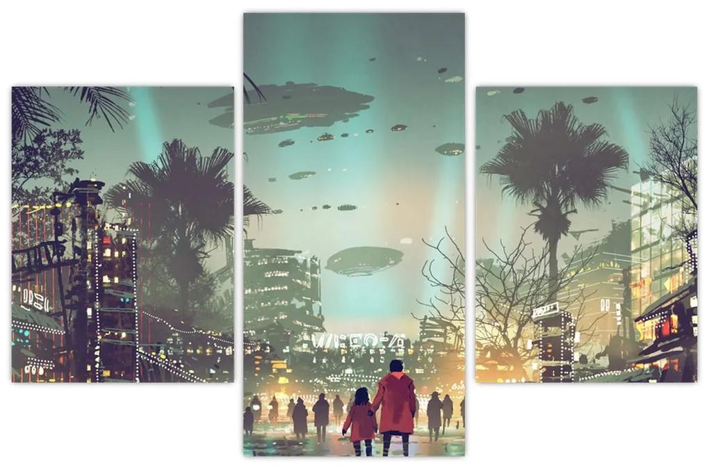 Obraz - mesto v budúcnosti (90x60 cm)
