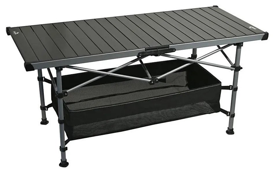 Skladací kempingový stôl 123x55cm antracit