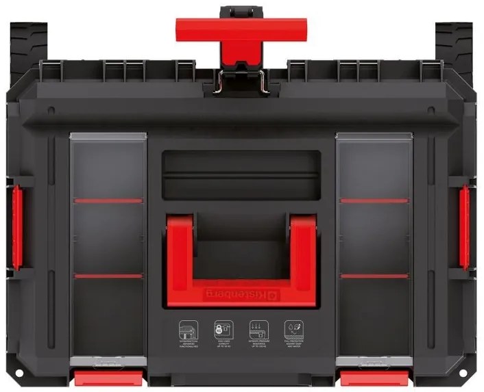 Kufr na nářadí XEBLOCCK LOG II 54,6 x 38 x 51 cm černo-červený