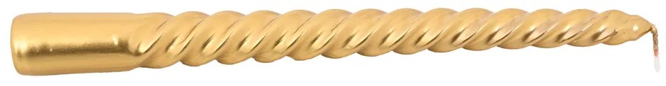 Stolové sviečky TWIST sada 4ks, zlatá