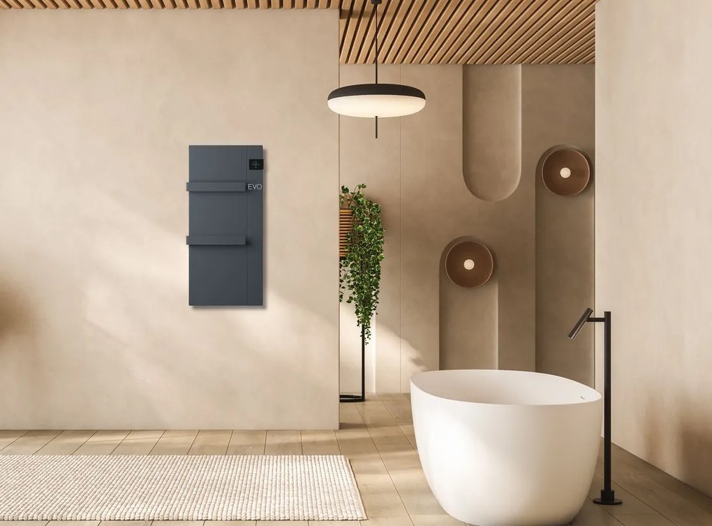 Sapho Sapho, ONSEN EVO elektrické vykurovacie teleso, 400x900mm, 1000 W, antracit, ONS10011