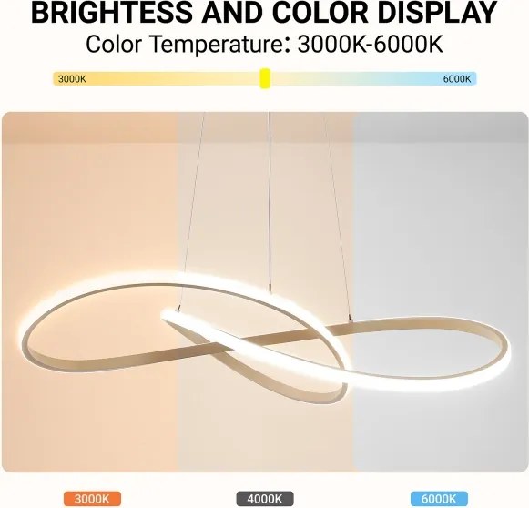 Brilagi - LED stmievateľný závesný luster INFINITY LED/80W/230V 80x80 cm béžový + diaľkové ovládanie
