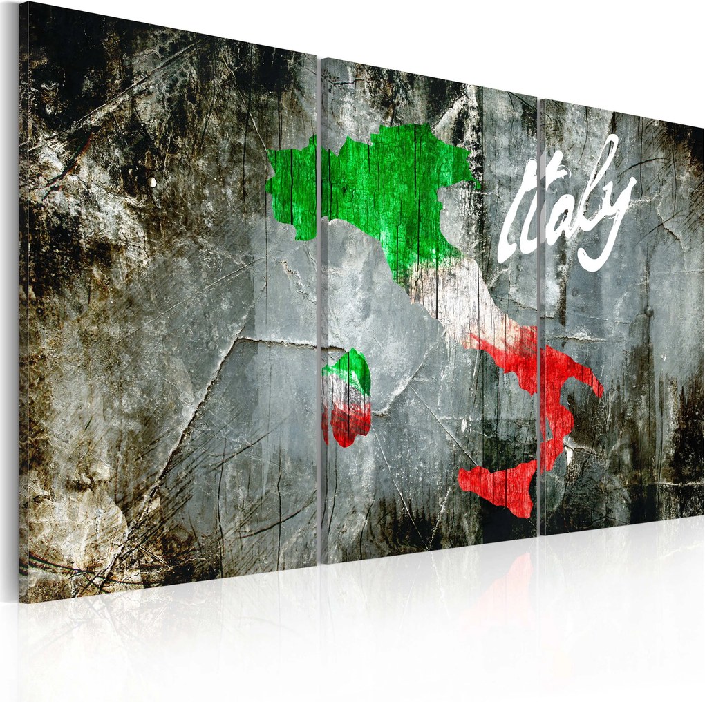 Obraz - Artistic map of Italy - triptych 60x40