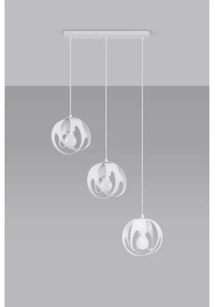 Sollux SL.1085 - Luster na lanku TULOS 3xE27/60W/230V biela