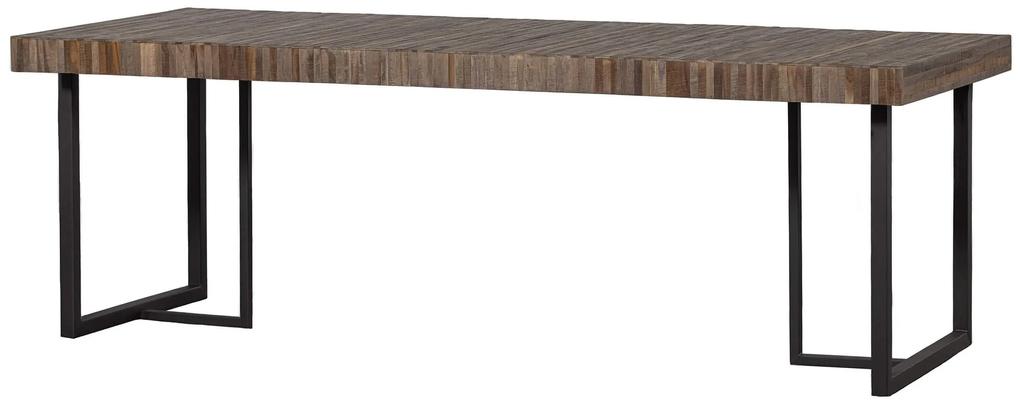 Jedálenský stôl manero 200 x 90 cm tmavo hnedý MUZZA