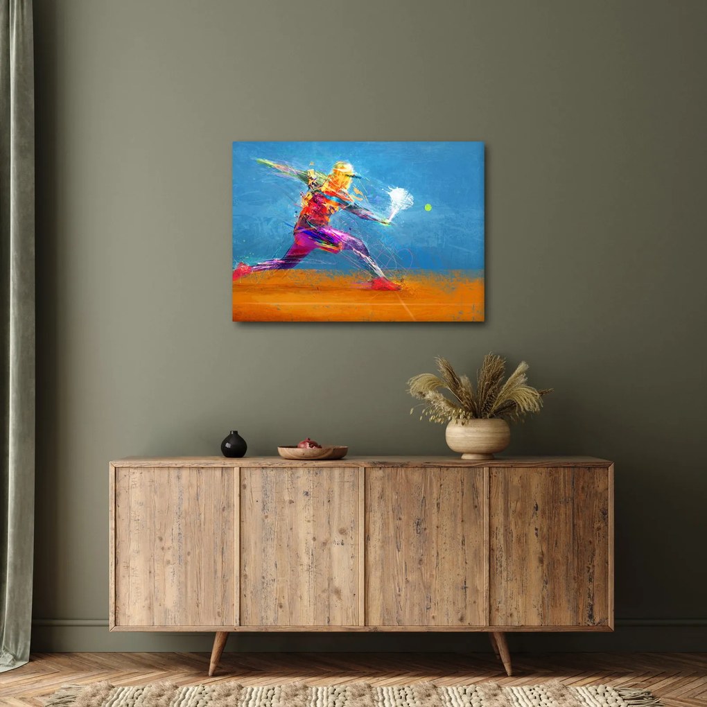 Obraz - Maľovaný tenista (70x50 cm)