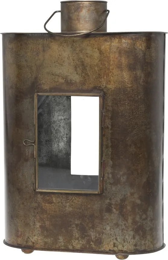 Mosadzná antik kovová lampáš Cappio - 15*28*41cm