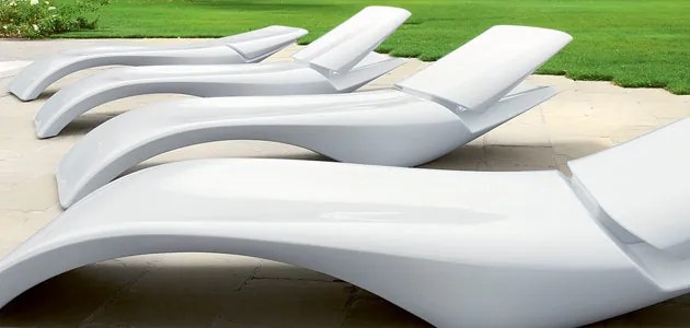 Designové ležadlo ZOE polohovateľné matné, Farebné prevedenie Biela matná
