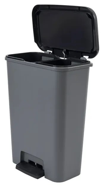 Plastový odpadkový kôš na triedený odpad/pedálový 23+23 l Compatta - Curver