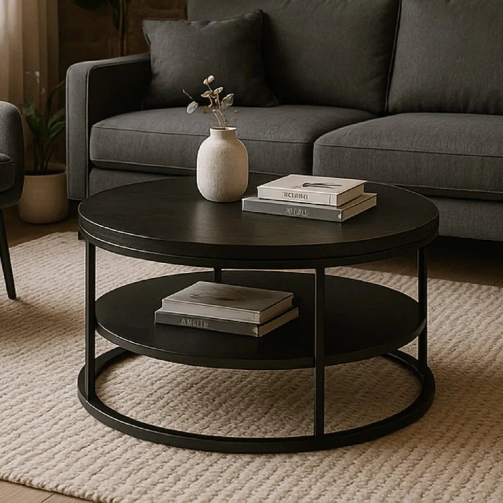 PROXIMA.store - Nadčasový okrúhly konferenčný stolík BEST FARBA: čierna