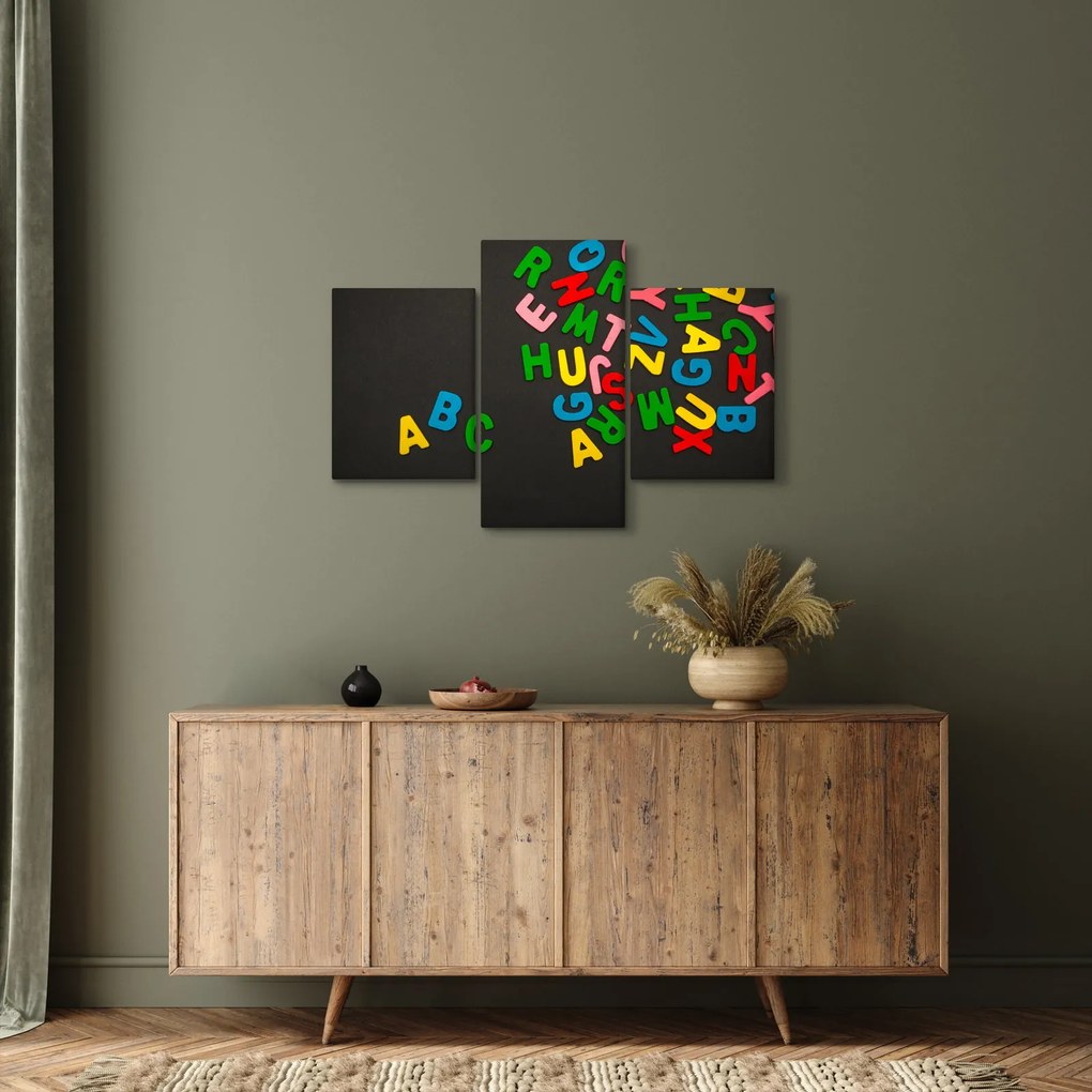 Obraz - farebné písmenká (90x60 cm)
