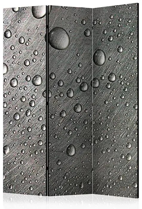Paraván - Steel surface with water drops [Room Dividers]