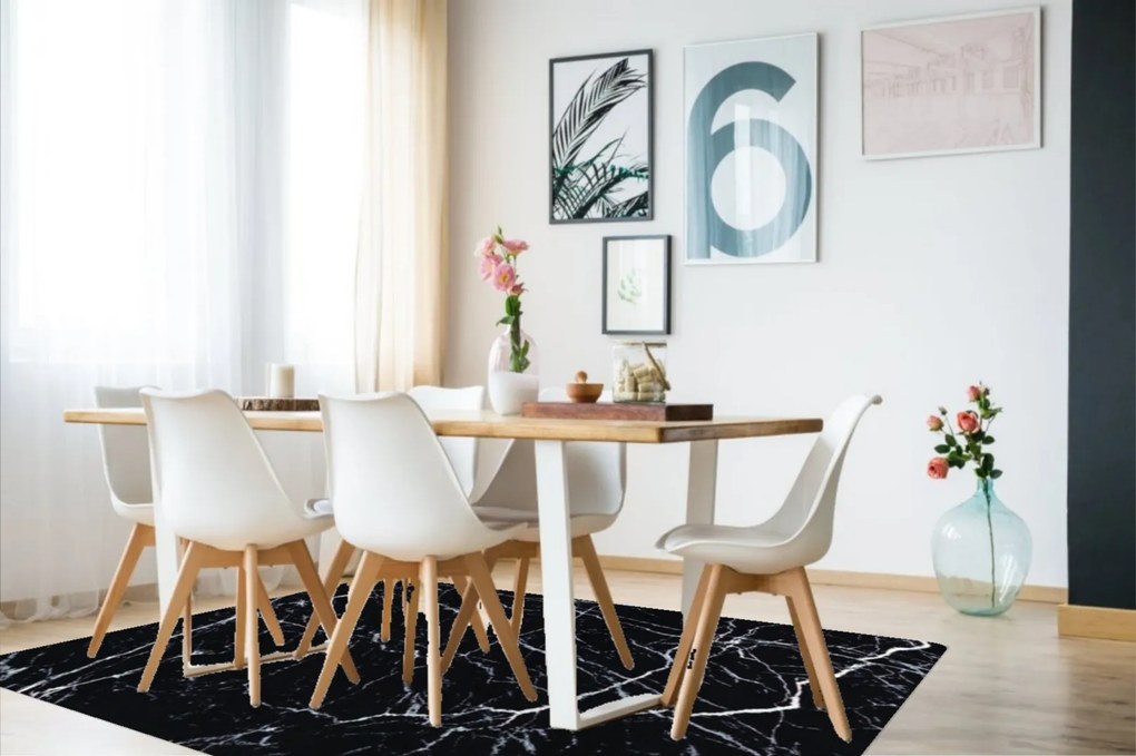 Kusový koberec Ink 46311 / AF900, 135x200, čierna, chodba / predsieň, Osta