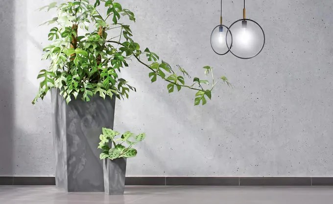 Květináč s vkladem Concreto 26 L šedý beton