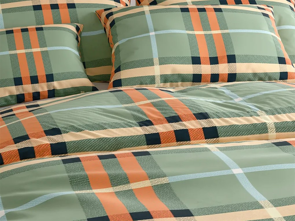 Obliečky z mikrovlákna PLAIDORY zelené Rozmer obliečky: 2 ks 70 x 90 cm | 200 x 220 cm
