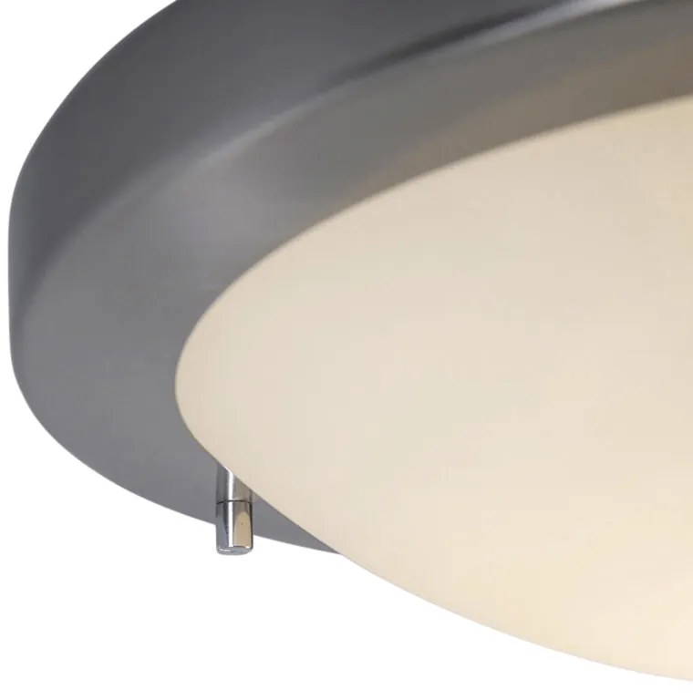 Inteligentné stropné svietidlo oceľ 31 cm vrátane WiFi A60 IP44 - Yuma