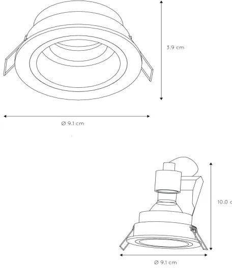 Lucide 22958/01/30 - Podhľadové svietidlo EMBED 1xGU10/50W/230V