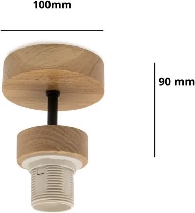 Brilagi - Prisadené stropné svietidlo PARTY 1xE27/60W/230V pr. 10 cm dub