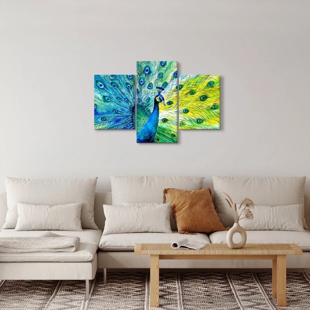 Obraz páva (90x60 cm)