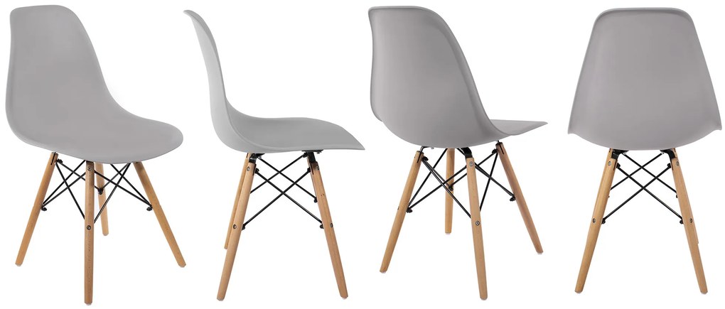 Dekorstudio Dizajnová stolička ENZO X sivá Počet stoličiek: 4ks