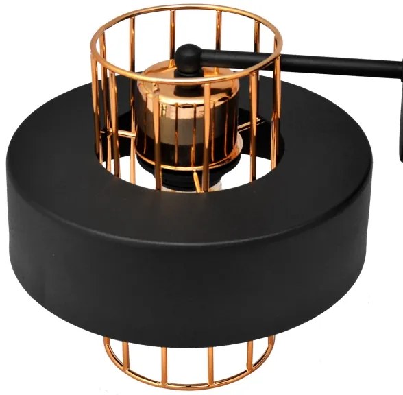 Nástenná lampa VOLTA 1xE27/15W/230V 23 cm čierna/zlatá