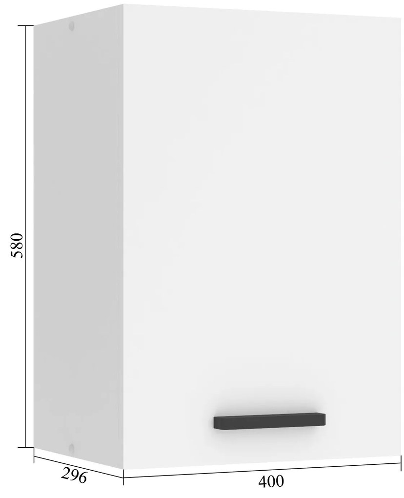 Kuchynská skrinka Belini Premium Full Version horná 40 cm eben kráľovský
