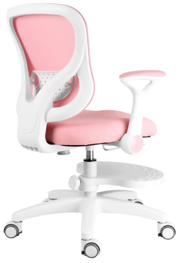 Detská rastúca stolička Neoseat JUNI 007 — látka, prateľný poťah, ružová