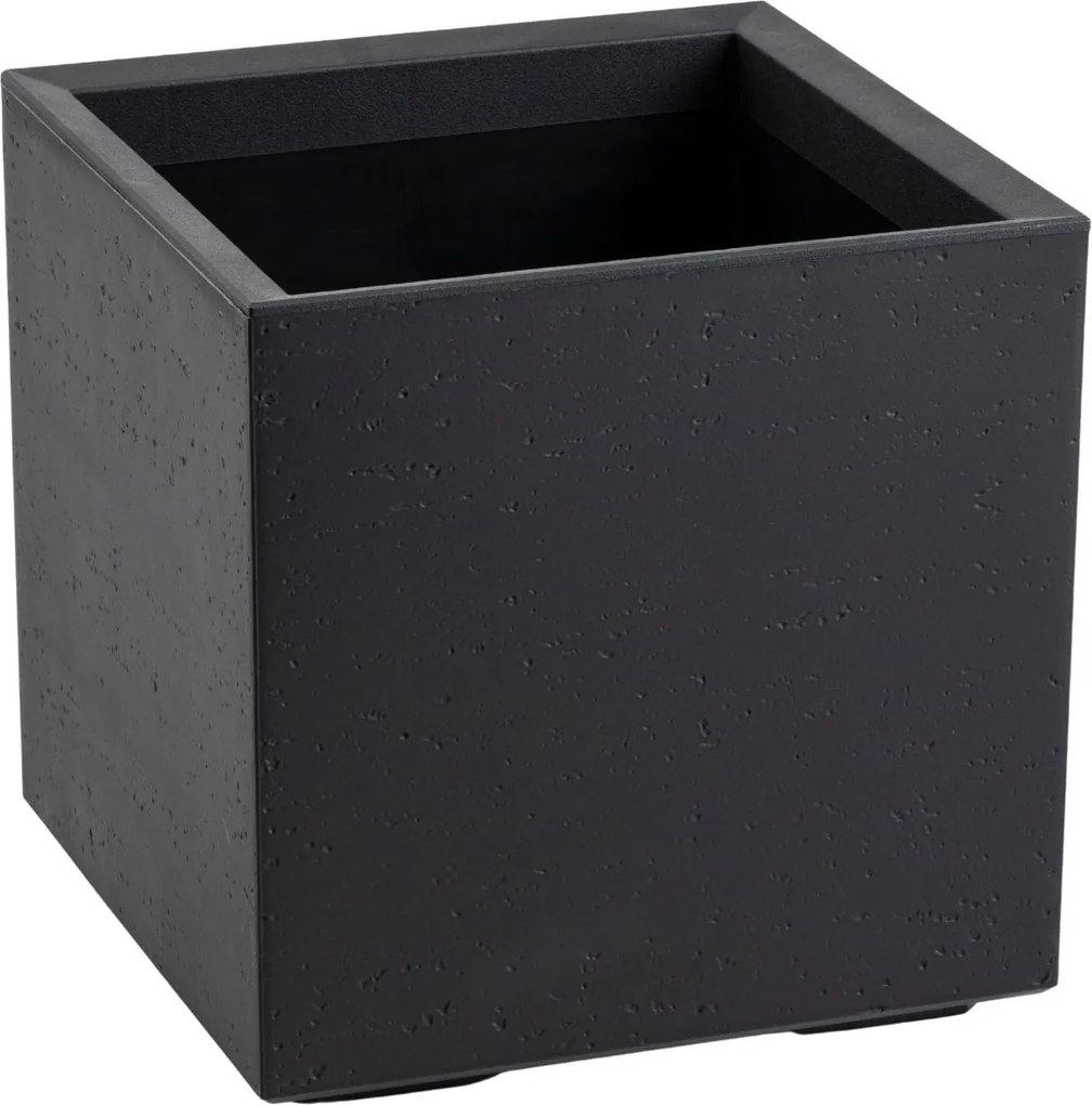 Sada 2 ks květináčů BETONIQUE 40x40/60x40 cm beton černá