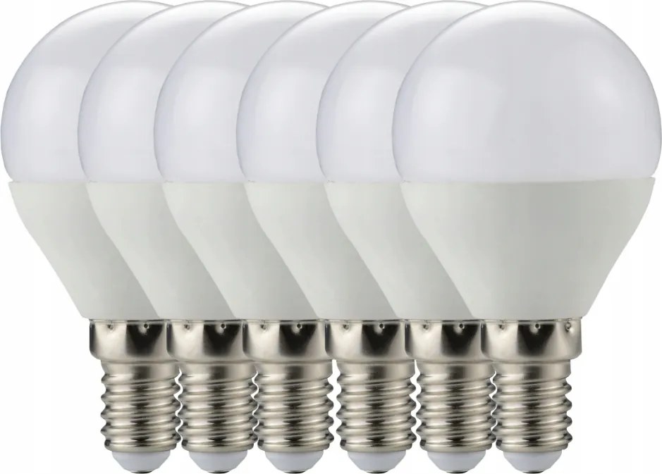 Sada 6 LED žiaroviek E14 7W G45 600lm Farba - neutrálna biela