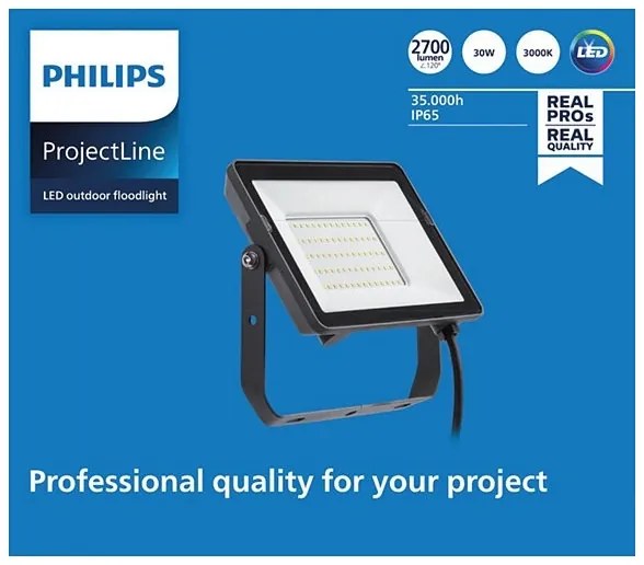 Philips - LED Vonkajší reflektor PROJECTLINE LED/30W/230V IP65 3000K