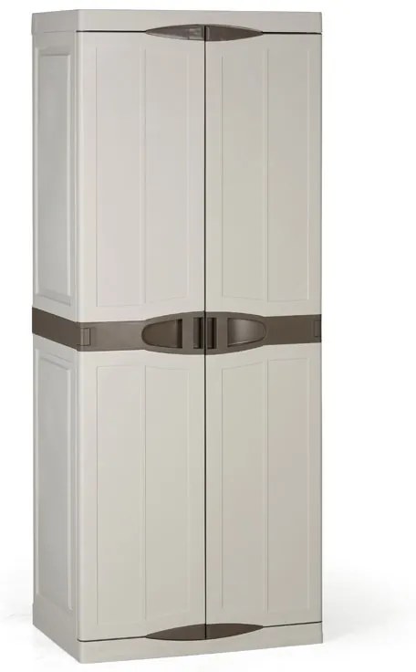 Plastová dielenská skriňa na náradie EVO, upratovacia, 4 police, 700 x 470 x 1780 mm