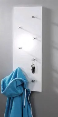 Vešiakový panel Edmond, biely lesk%