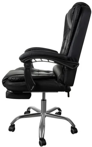 JAKS Kancelárske kreslo polohovateľné eko koža čierne BOSS