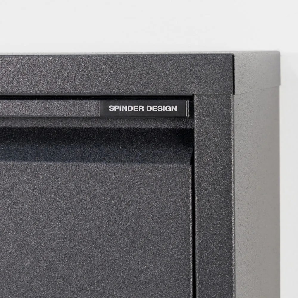 Čierna kovová výklopná skrinka na topánky 75x77,5x22,5 cm Billy – Spinder Design