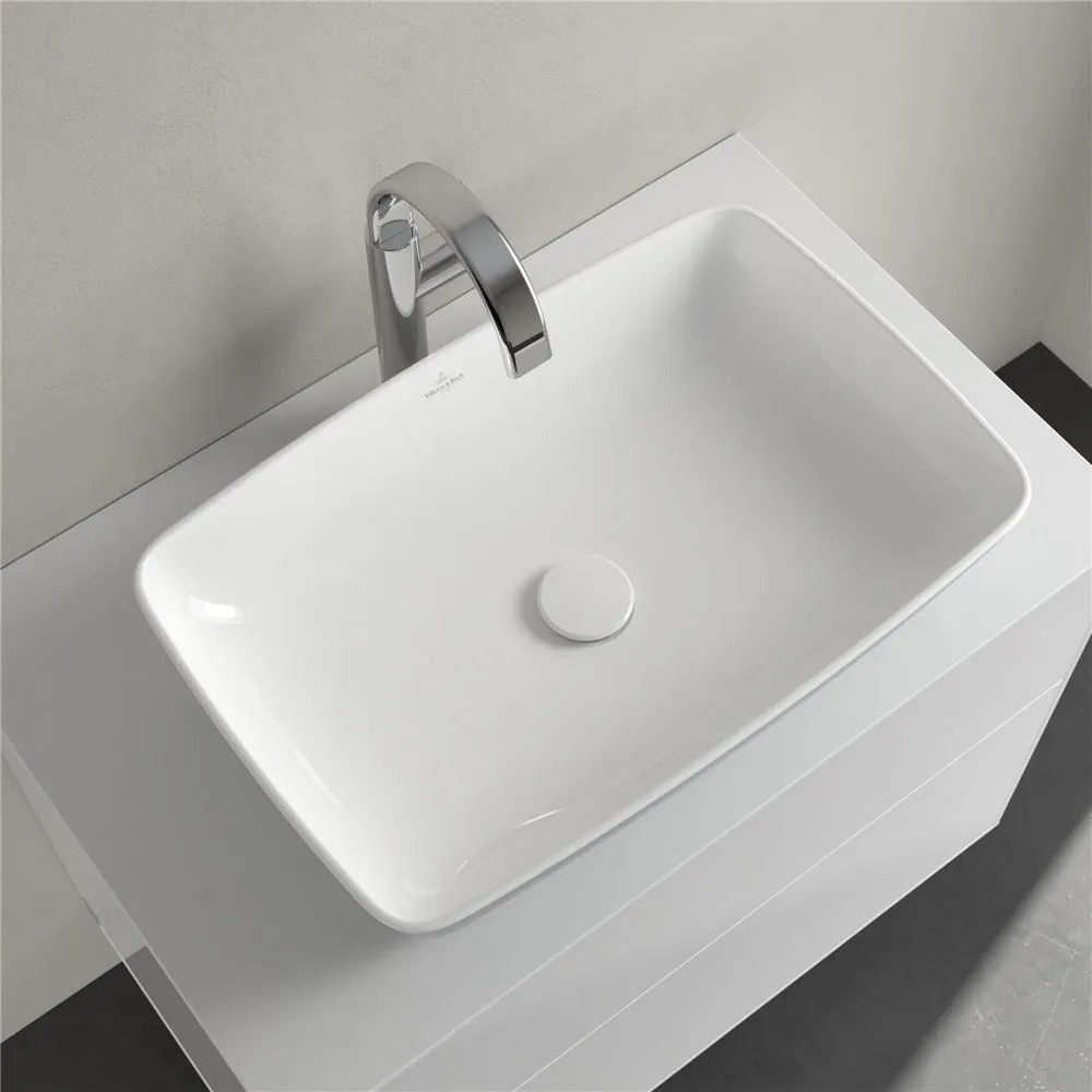 VILLEROY & BOCH Artis obdĺžnikové umývadlo na dosku bez otvoru, bez prepadu, 580 x 380 mm, French Linen, 417258BCT7